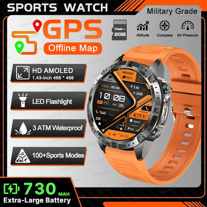 Waterproof Compass BT Call Swim Sports Bracelets For Men