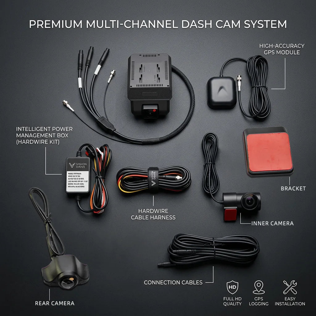 3 Cameras 4G LTE Dash Cam GPS Surveillance Full HD 1080P Car Video Recorder Night Vision 24 hour Remote Monitor DVR WiFi Hotspot