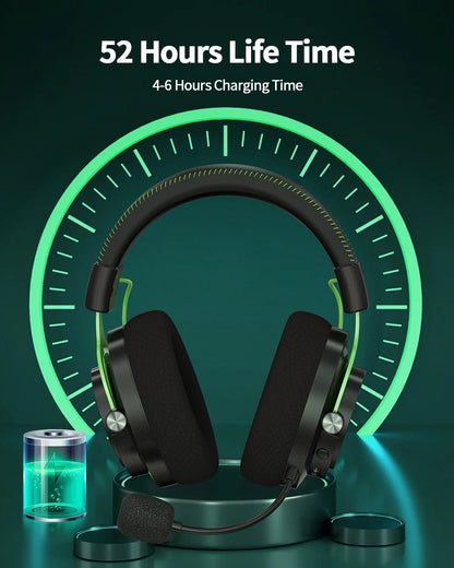 NUBWO G03 Headsets Gamer 2.4GHz Dongle Dual Wireless Bluetooth Headphone with Noise Canceling Microphone Stereo Sound Compatible