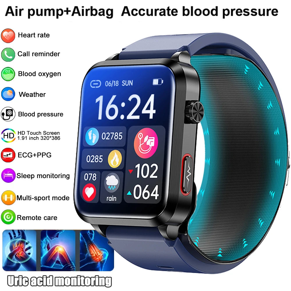 2026 New Airbag Smart Watch man air Pump ECG True Accurately Blood Pressure