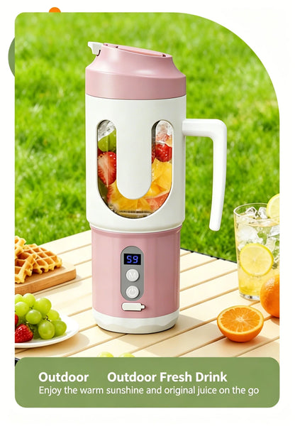 Dual Blades Wireless USB Rechargeable Portable Juicer Cup Multifunctional Fruit Vegetable Blender for Watermelon Fresh Juic