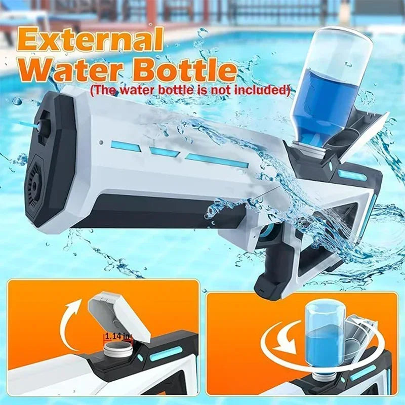 43cm Electric Water Guns for Adults Powerful Squirt Automatic Water Suction Water Blasters Outdoor Beach Toy for Boys Kids Gift