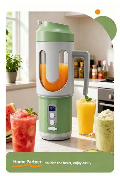 Dual Blades Wireless USB Rechargeable Portable Juicer Cup Multifunctional Fruit Vegetable Blender for Watermelon Fresh Juic