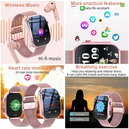 Heart Rate Waterproof Music Bluetooth Call Smartwatch
