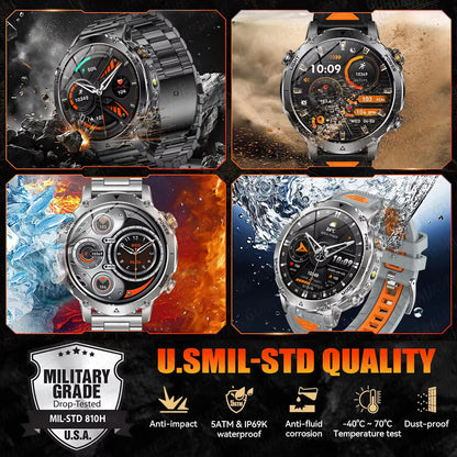 Smart Watch IP68 Waterproof Sports Run tracker Outdoors Compass Military Smartwatch