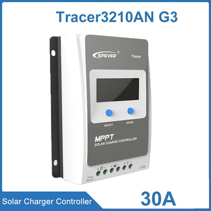 EPEVER Tracer3210AN G3 With Accessories 30A Solar Charge Controller Battery Voltage Max Solar Panel 100V MPPT Controller