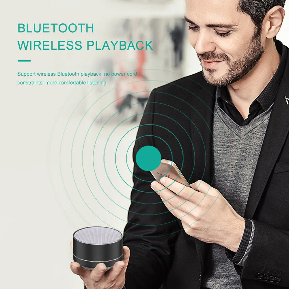 A10 Outdoor Subwoofer Mini Portable Speaker FM Radio Music Speaker Aluminum Alloy Wireless Bluetooth Small Speaker For Outdoor