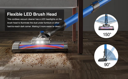 INSE N650 Cordless Vacuum Cleaner, 25Kpa Lightweight Stick Vacuum, Up to 45 Min