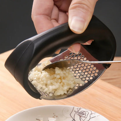 1One Stainless Steel Garlic Press Manual Garlic Press Household Kitchen Multi-Function Mashed Potatoes Olecranon Mud Pressing To