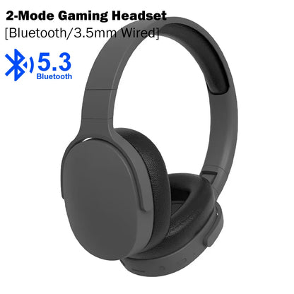 KEBIDUMEI RGB Over-Ear Gaming Headphones Bluetooth 5.4 3.5mm Wired TF Card Tri-mode Earphones HiFi Stereo Wireless Headsets