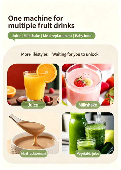 Dual Blades Wireless USB Rechargeable Portable Juicer Cup Multifunctional Fruit Vegetable Blender for Watermelon Fresh Juic