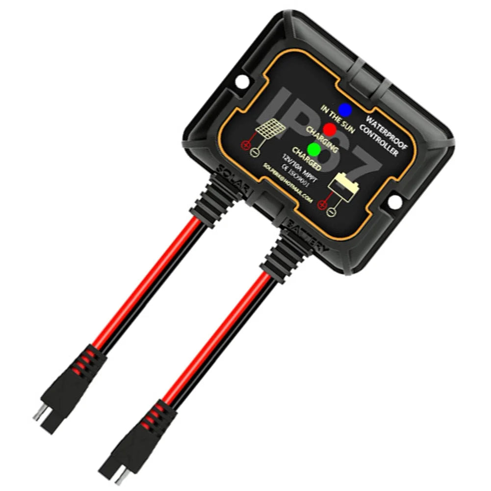 IP67 Waterproof For MPPT Solar Charge Controller 10A 12V For Lithium Batteries Solar Panel Charging Controller