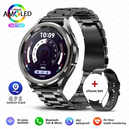 Men's Outdoor Sports 100+ Sport Modes IP68 Waterproof Watch AMOELD HD Screen Smartwatch