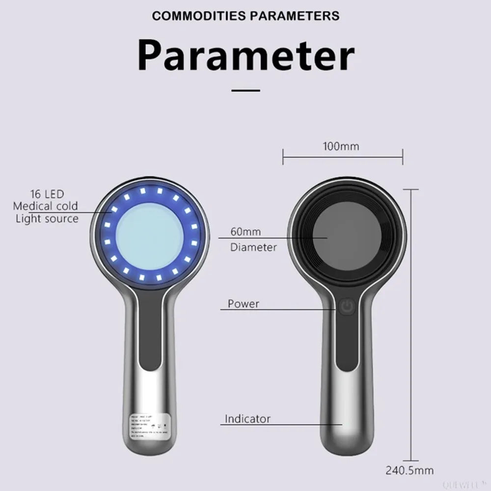 Skin Analyzer 16pcs 365nm LEDs UV Magnifying Wood Lamp Facial Testing Detection Personal Beauty Care