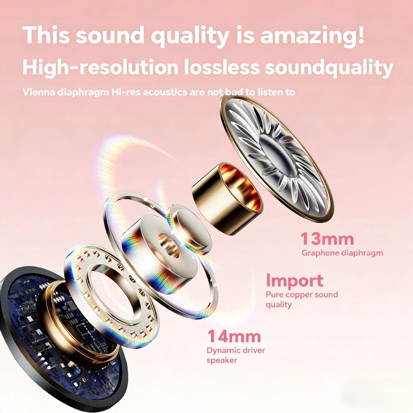 Compact Mini TWS Bluetooth Earphones Effective Noise Canceling Long Battery Life Hands-Free Mic for Music Calls