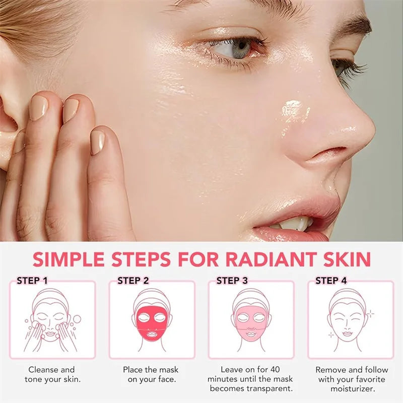 10PCS Collagen Anti Wrinkle Facial Mask Anti Aging Fade Fine Lines Firm Skin Moisturizing Brightening SkinCare Korean Cosmetics