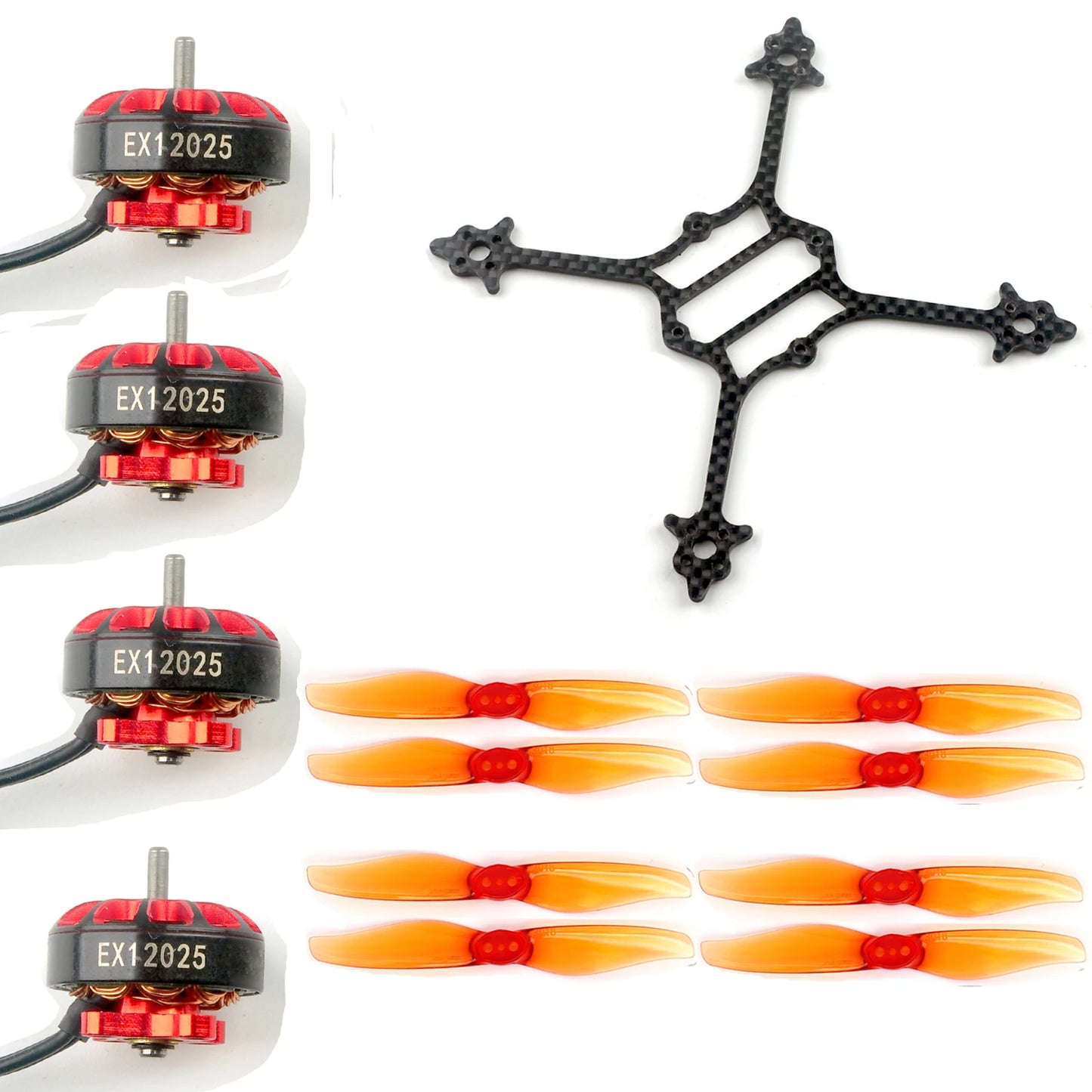 HappyModel 3inch Crux3 Toothpick Frame FPV Kit EX1202.5 6400KV Brushless Motor with Gemfan 3018 Propeller Combo for RC FPV Drone