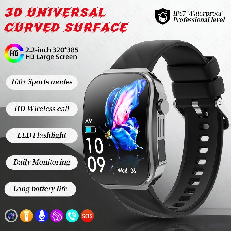 Heart Rate Waterproof Music Bluetooth Call Smartwatch