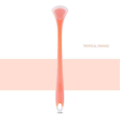 Tongue Cleaning Brush Soft Silicone Tongue Cleaning Tool Double Side Cleaning Massage Tongue Scraper Oral Health Care Tool