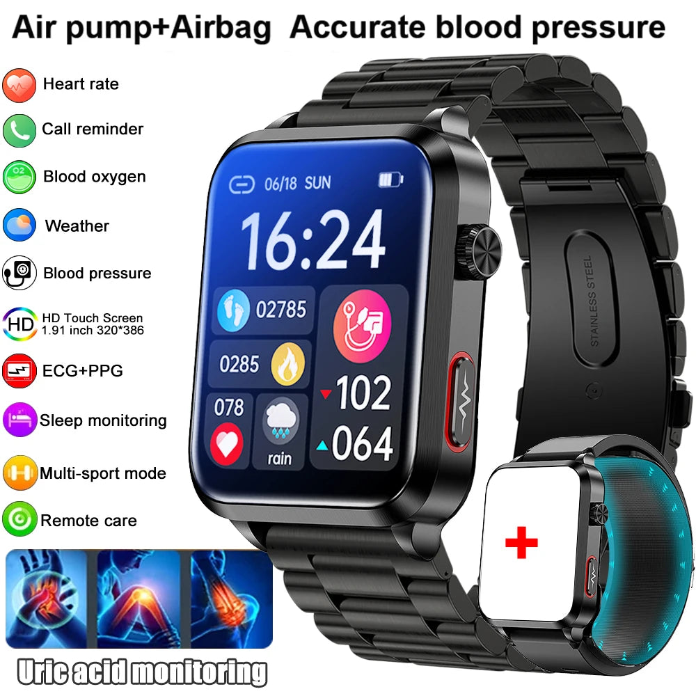 2026 New Airbag Smart Watch man air Pump ECG True Accurately Blood Pressure