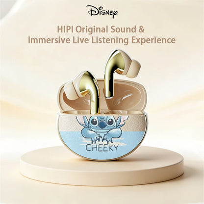 Cartoon Lilo & Stitch Angel TWS Wireless Earphones Bluetooth 5.3 Dual MIC Stereo Noise Reduction Bass HIFI Touch Control Earbuds