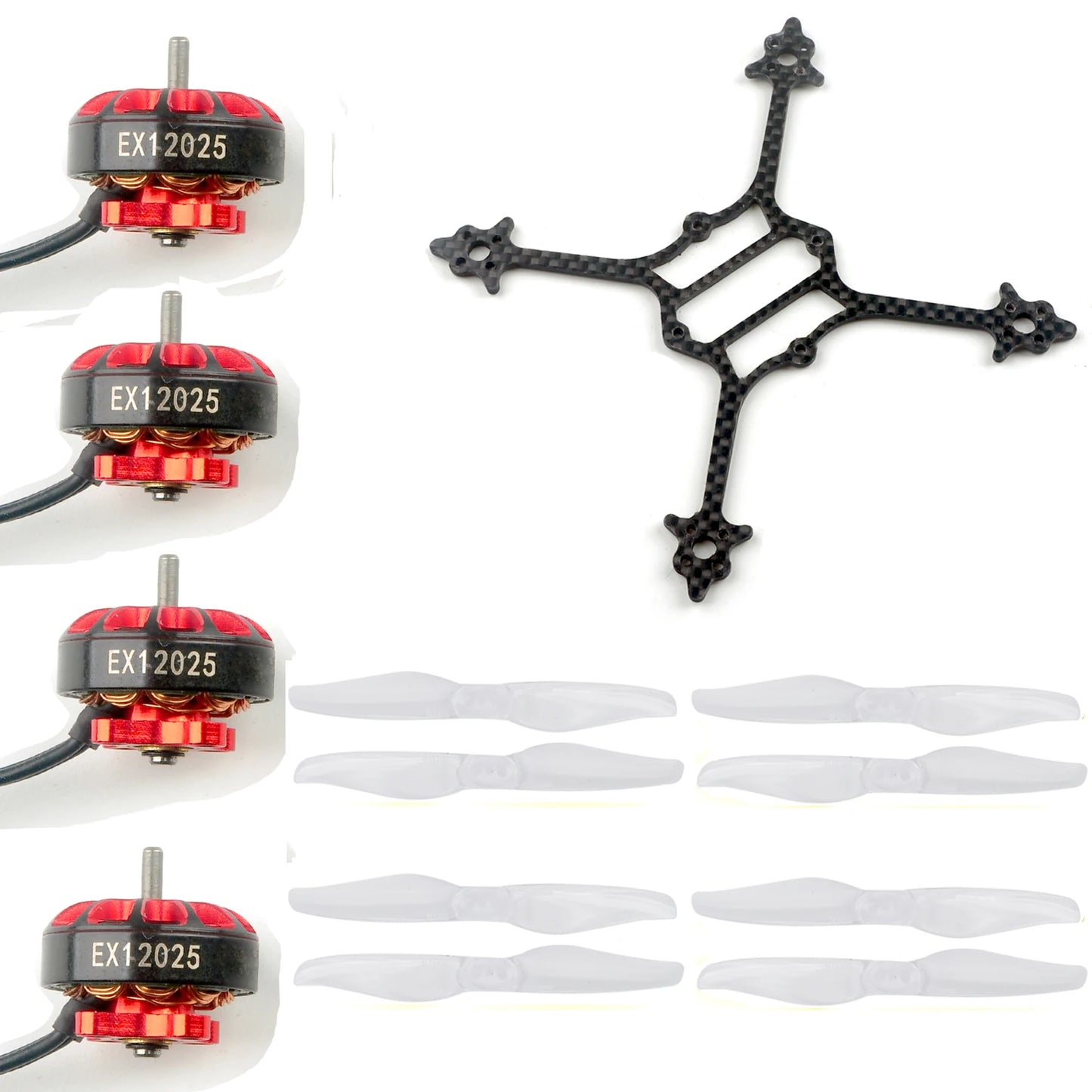 HappyModel 3inch Crux3 Toothpick Frame FPV Kit EX1202.5 6400KV Brushless Motor with Gemfan 3018 Propeller Combo for RC FPV Drone