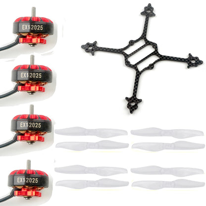 HappyModel 3inch Crux3 Toothpick Frame FPV Kit EX1202.5 6400KV Brushless Motor with Gemfan 3018 Propeller Combo for RC FPV Drone