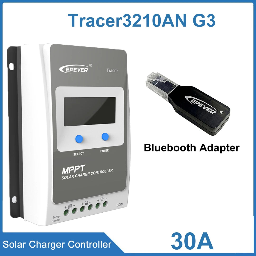 EPEVER Tracer3210AN G3 With Accessories 30A Solar Charge Controller Battery Voltage Max Solar Panel 100V MPPT Controller
