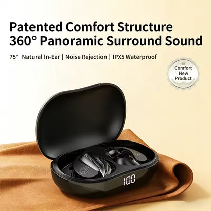 New Wireless Headphones Bluetooth 5.4 Earphones True with Mic Button Control Noise Reduction Sports Earhooks Waterproof Headset