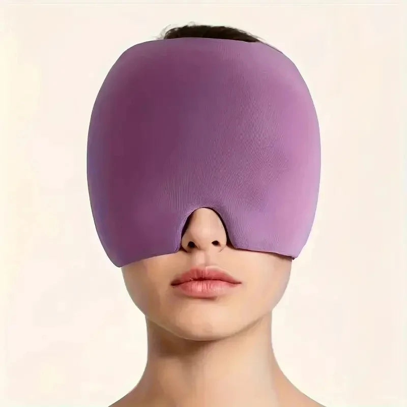 1-Piece Migraine Hat Cooling Gel Headband with Cryo-Therapeutic Sleep Mask, Cold Therapy Cap for Hangover Symptom Relief, Lightweight Breathable Fabric for Migraine Sufferers (Beauty & Personal Care), Cryo-Therapeutic Sleep M