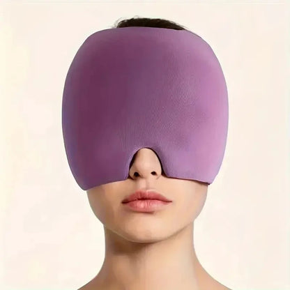 1-Piece Migraine Hat Cooling Gel Headband with Cryo-Therapeutic Sleep Mask, Cold Therapy Cap for Hangover Symptom Relief, Lightweight Breathable Fabric for Migraine Sufferers (Beauty & Personal Care), Cryo-Therapeutic Sleep M