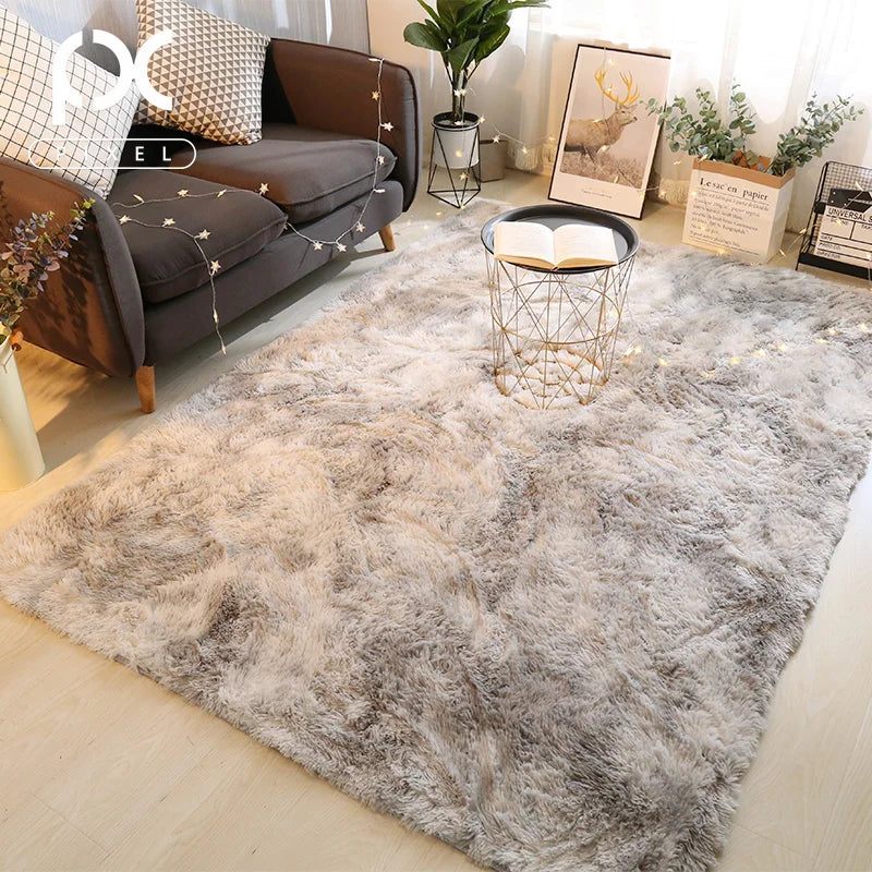 Fluffy Carpets For Living Room Nordic Lounge Rug Houses and Plush Kids Bedroom Bed Down Bedside Carpet Home Decor Furry Mat