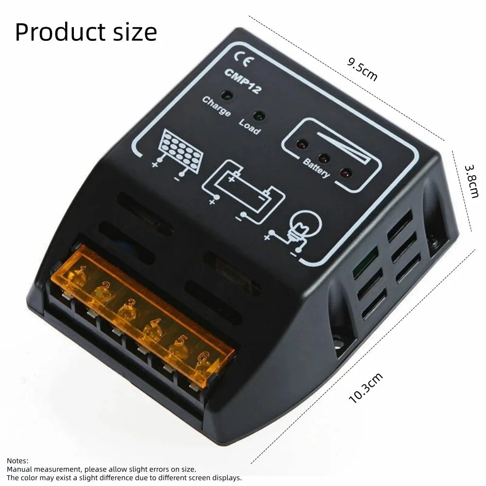 1PCS 10/20A Intelligence Solar Panel Battery Charge Controller Regulator 12/24V CMP