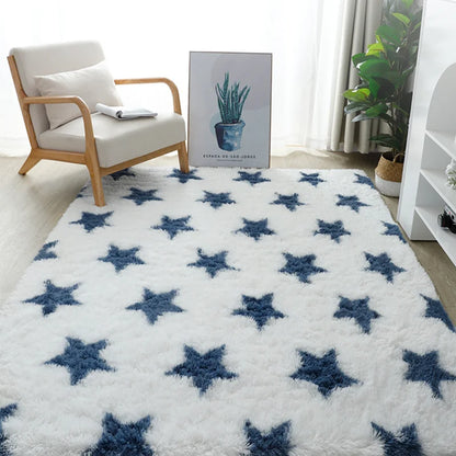 Fluffy Carpets For Living Room Nordic Lounge Rug Houses and Plush Kids Bedroom Bed Down Bedside Carpet Home Decor Furry Mat