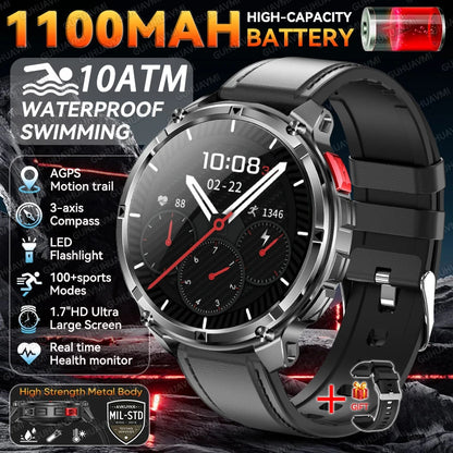 10ATM Waterproof Military Grade Sports Outdoor Smartwatches