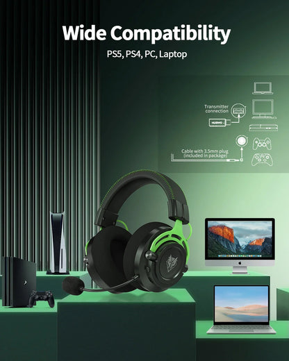 NUBWO G03 Headsets Gamer 2.4GHz Dongle Dual Wireless Bluetooth Headphone with Noise Canceling Microphone Stereo Sound Compatible
