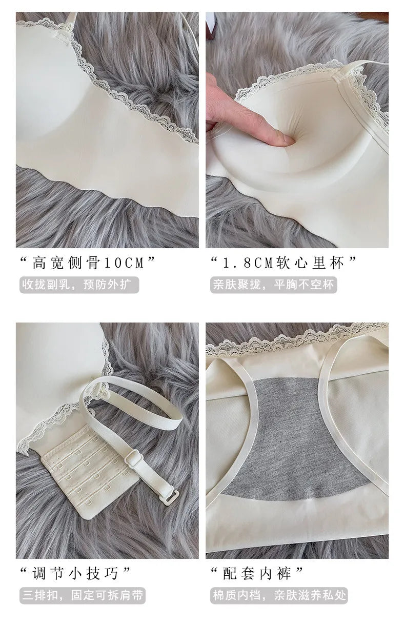 Hot Selling Ladies Push Up Bra Set Seamless Wireless Support Anti-Sagging Comfort Lingerie S-XL for Young Women Soft Daily Wear