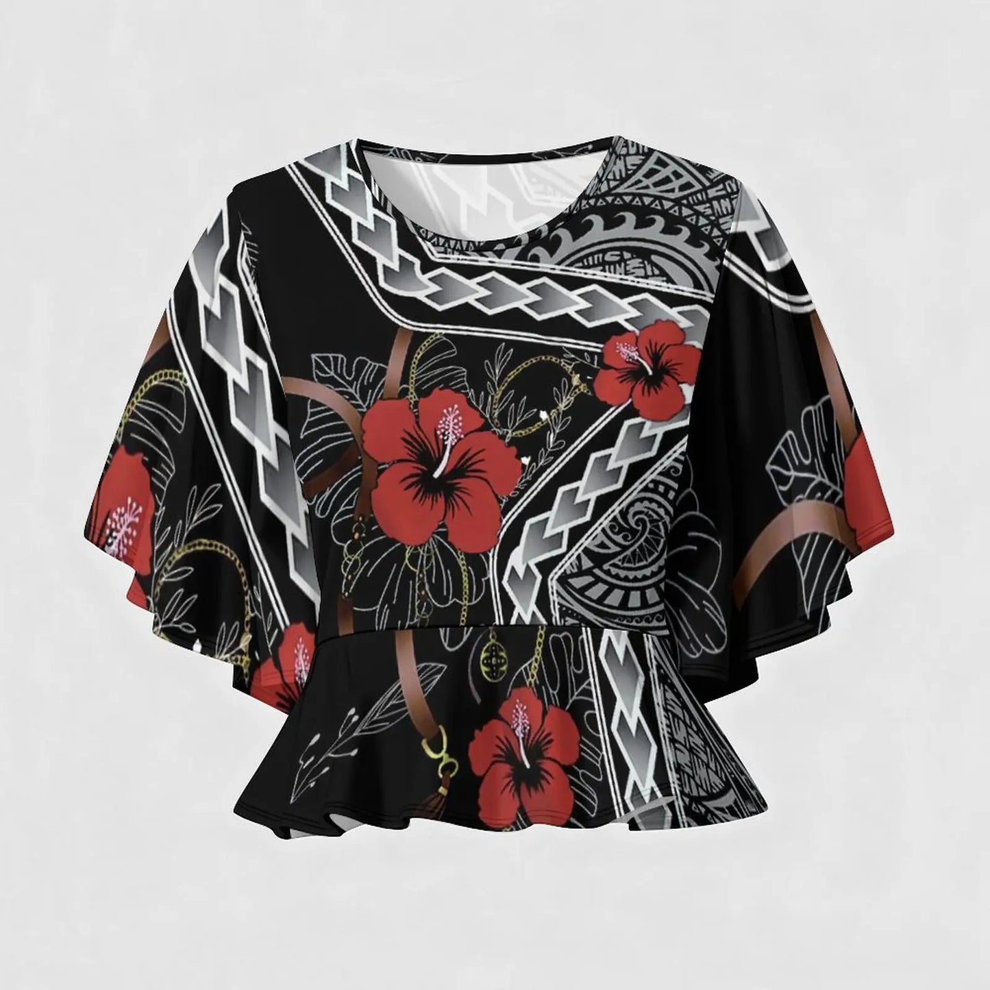 Fishtail Skirt Fashion Slim Skirt Summer Women's Sexy Two Piece Set Ladies Party Skirt Round Neck Casual Set