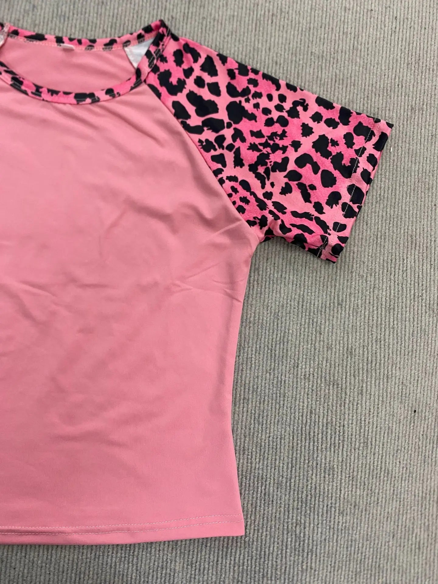 2026 summer new American retro leopard print patchwork short sleeved shorts set Y2K punk street fashion trend casual spicy girl