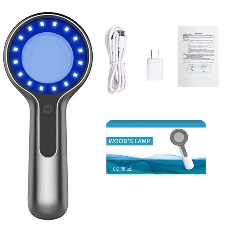 Skin Analyzer 16pcs 365nm LEDs UV Magnifying Wood Lamp Facial Testing Detection Personal Beauty Care