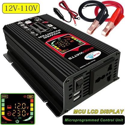 110/220V Solar Power System 18W Solar Panel Battery Charge 30A Controller 6000W 12V 220V Inverter Complete Power Generation Kit