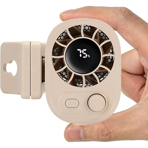 Clip-On Car Fan 360° Rotatable 100-Speed Multi-Scene Portable Fan Long Service Life Lightweight USB Rechargeable