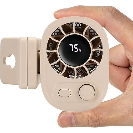 Clip-On Car Fan 360° Rotatable 100-Speed Multi-Scene Portable Fan Long Service Life Lightweight USB Rechargeable