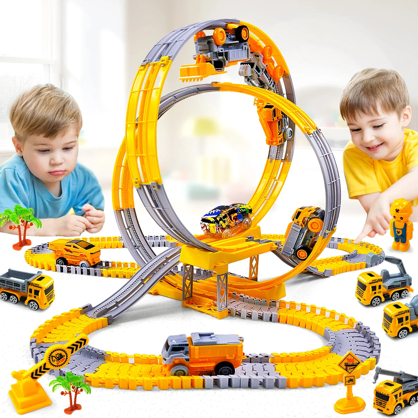 Magic Climbing Engineering Electric Track Toy Car Train Toys for Boys -  Kids Educational Toys for Children Birthday Gift Idea