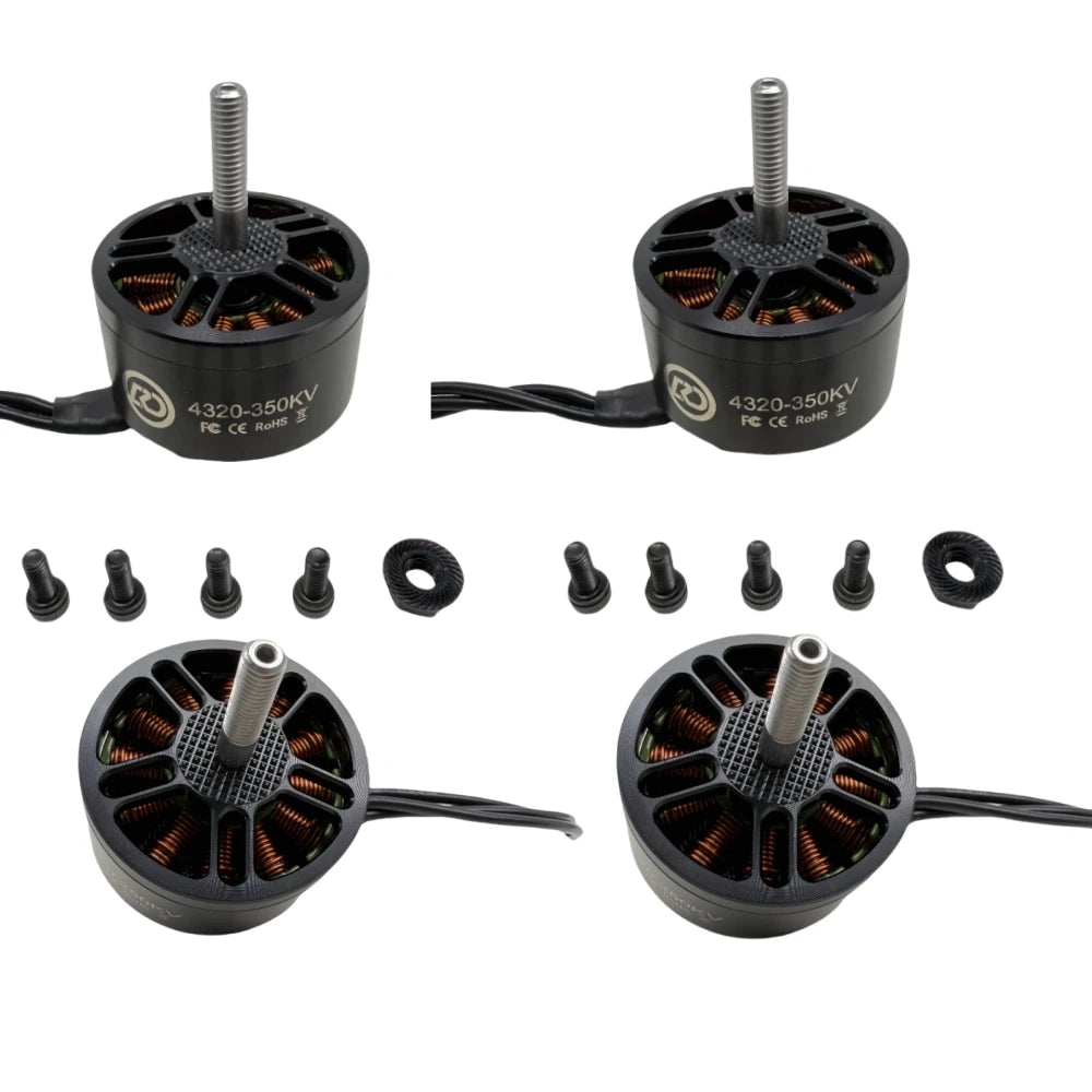 New Launch 4pcs 4320 4320 350KV 6-12S, High Speed Brushless Motor Remote X Type No. RC Drone FPV