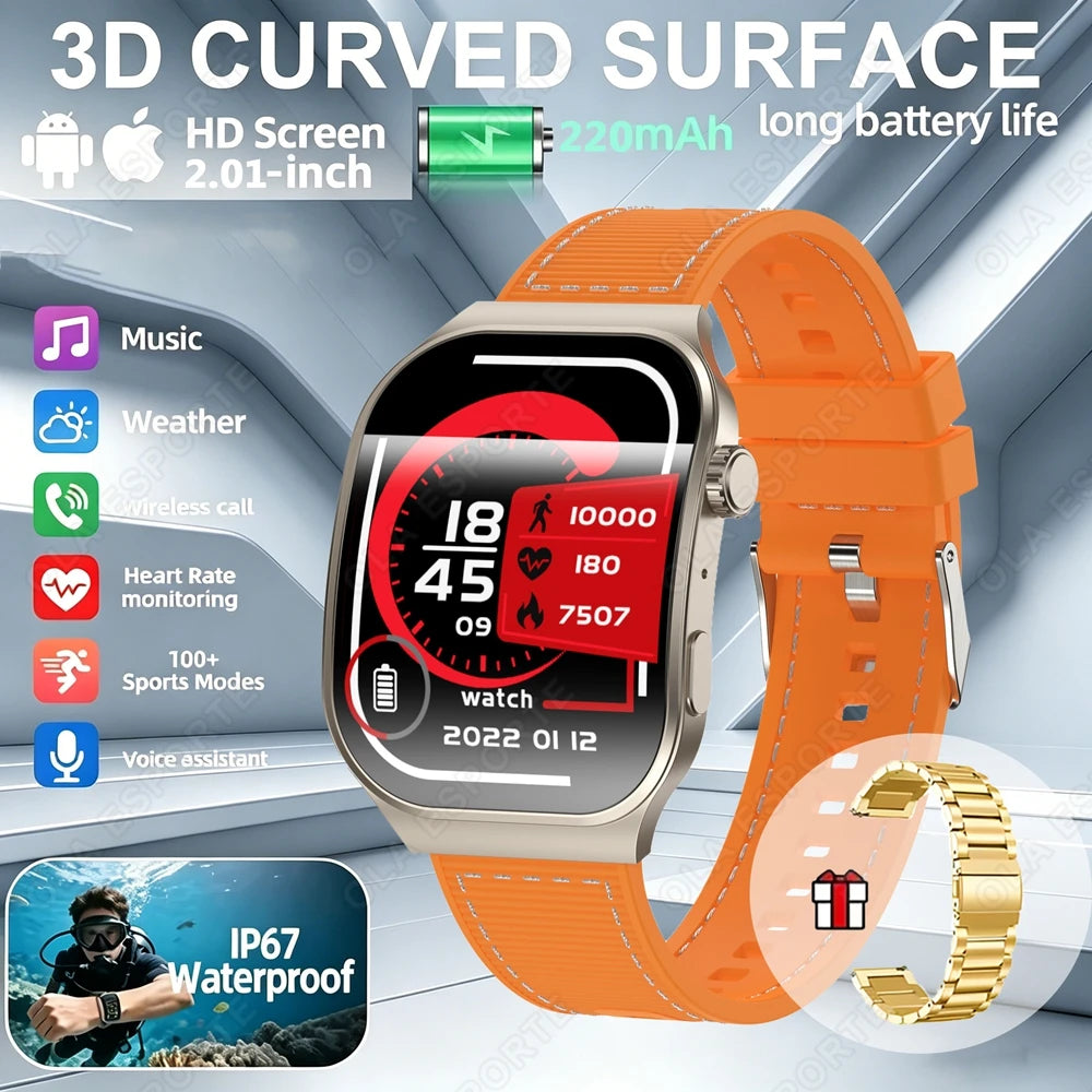 Watch Heart Rate Health Monitoring Watches Wireless BT Call Outdoor Sports Smartwatch HW12