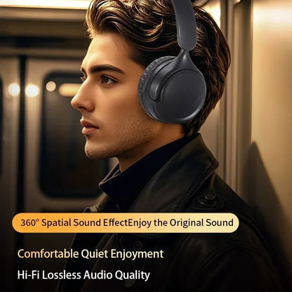 Bluetooth 5.4 Wireless Headphones Hi-Fi Lossless Sound 30H Playtime Over-Ear Headsets for Music Gaming Travel
