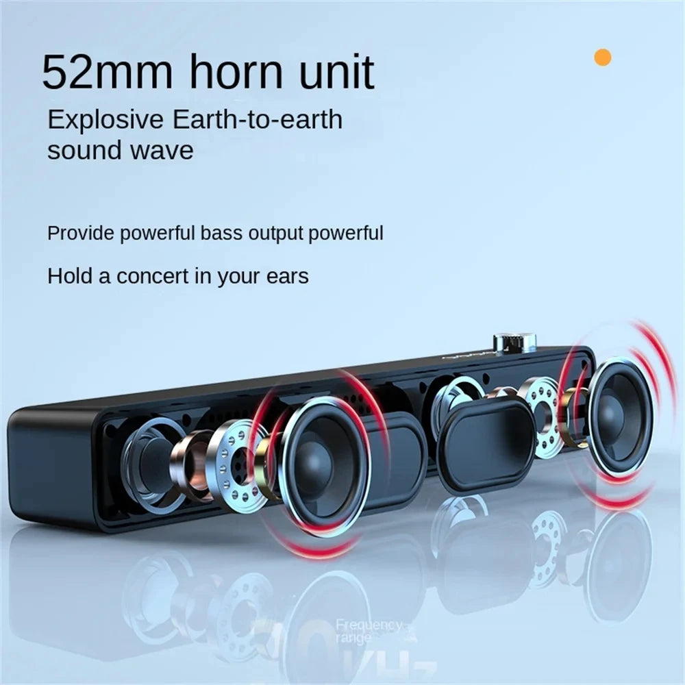 Original  Bluetooth Subwoofer Soundbar TV Audio Echo Wall Computer Speaker Home Theater Music Wireless Blueooth Speaker Gift