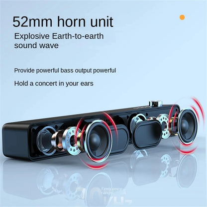 Original  Bluetooth Subwoofer Soundbar TV Audio Echo Wall Computer Speaker Home Theater Music Wireless Blueooth Speaker Gift
