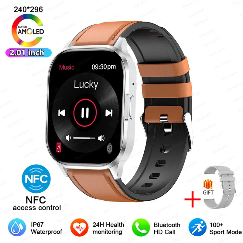Ultra Thin Smart Watch Man Women Screen Always Display Time Sports